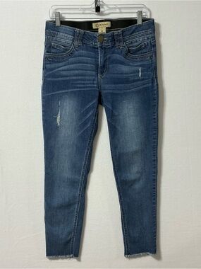 Democracy Ab Technology Jeans Women’s 8 Distressed Raw Hem Blue